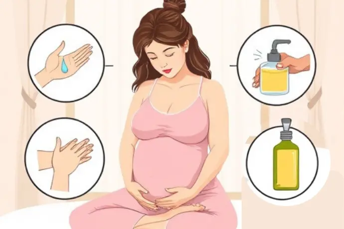 pregnant women preparing for perineal massage