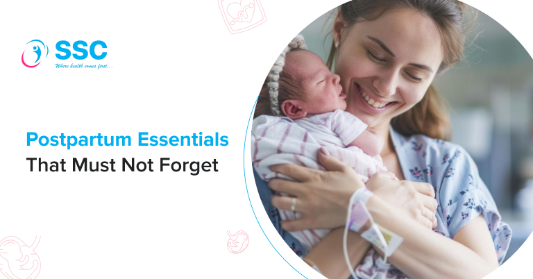 Postpartum essentials for mother and baby